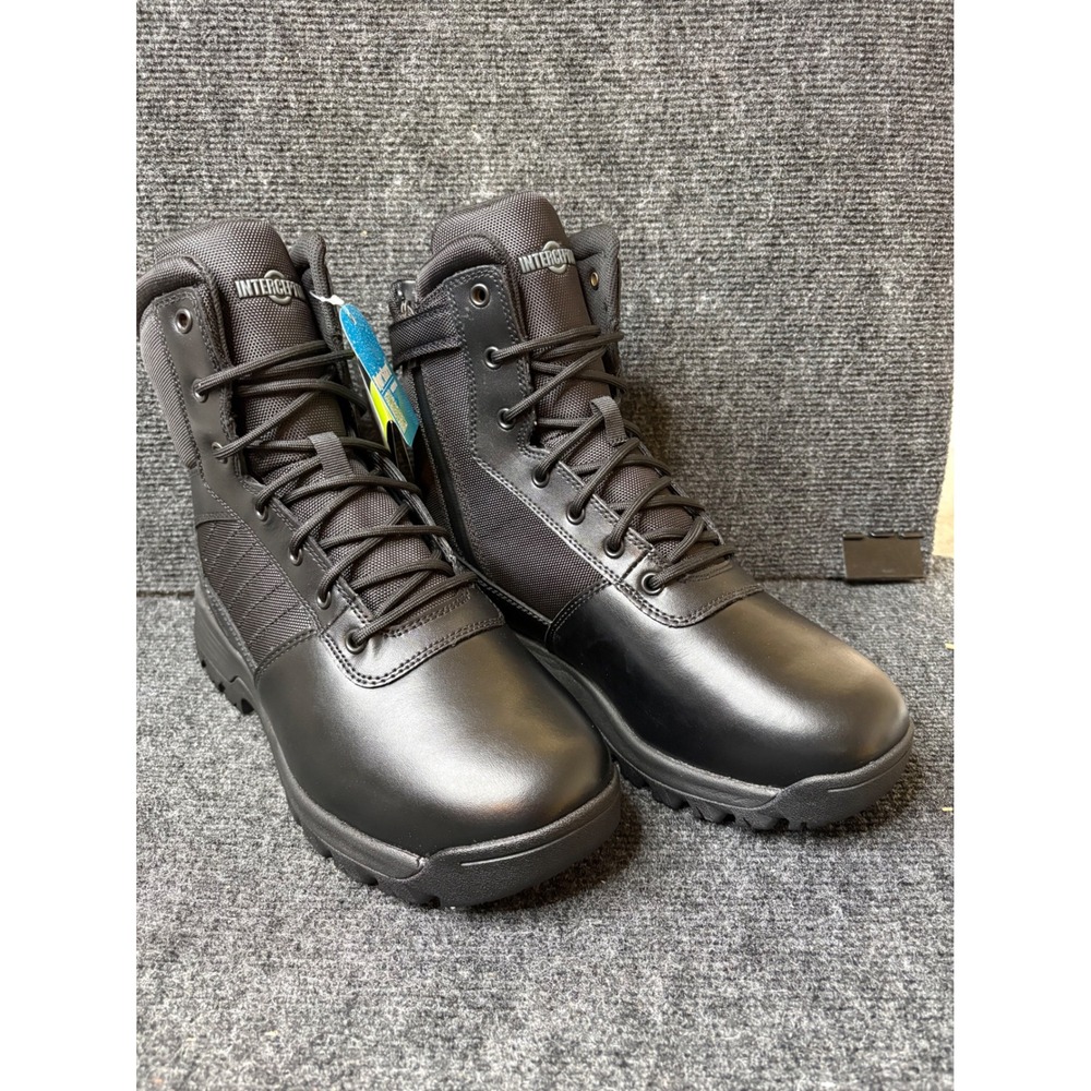 Interceptor Jarret Mens Tactical Boots Black Waterproof Side Zip 8.5 NEW